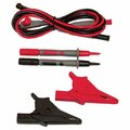 Aemc Leads with Test Probes and Alligator Clips for the 1026 & CA7027, Colour Coded, 4ft, 2PK AEMC